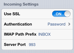 iPhone - Email Incoming Type
