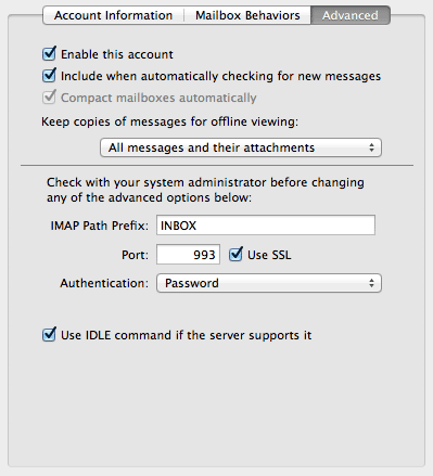 Mac Mail Advanced