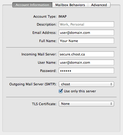 Mac mail setup